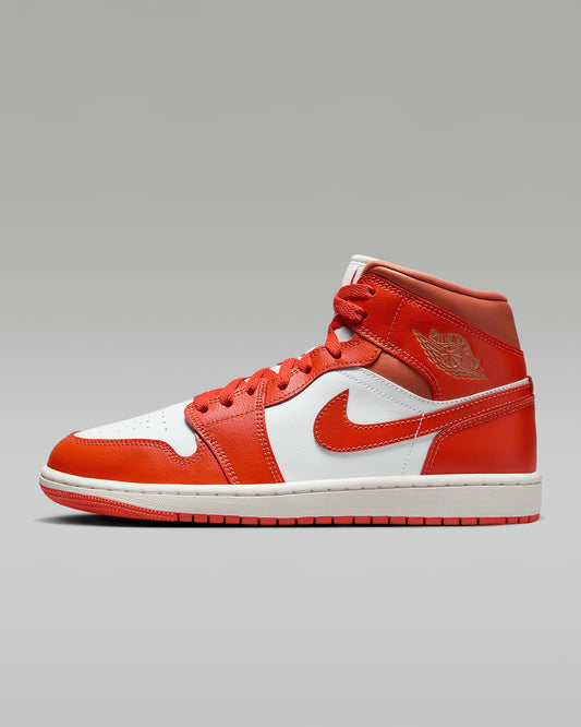 Air Jordan 1 Mid Summit White/Amber Brown/Cosmic Clay